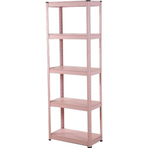 Factory sales pink kitchen shelf floor type multi-layer microwave oven steel storage rack home cookware utensil organizer