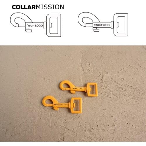Orange colored baking paint dog clip durable and strong swivel hook We provide laser engraving service customize LOGO CPK20O