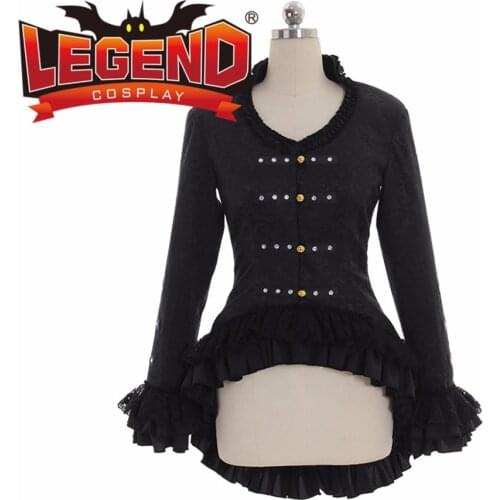 Bomber Jacket Womens Retro Vintage Victorian Corset Style Lace ruffle jacket