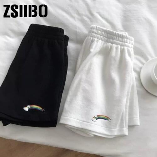 Women Pockets Shorts Workout Wear Plus Size bar bike booty bottom Loose Soft Cotton Spandex Shorts Black Blue Running Summer