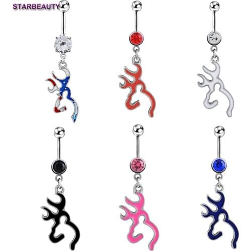 1pc Simple Hot Fire Navel Piercing Nombril, Six Colors Crystal Belly Button Rings Sexy Belly Piercing Ombligo Navel Piercings