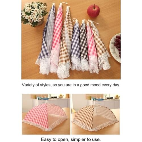 4 Pcs Pop-Up Mesh Screen Food Cover Tent Reusable Collapsible Anti Fly Mosquitoes Umbrella Food Cover Net Protector for