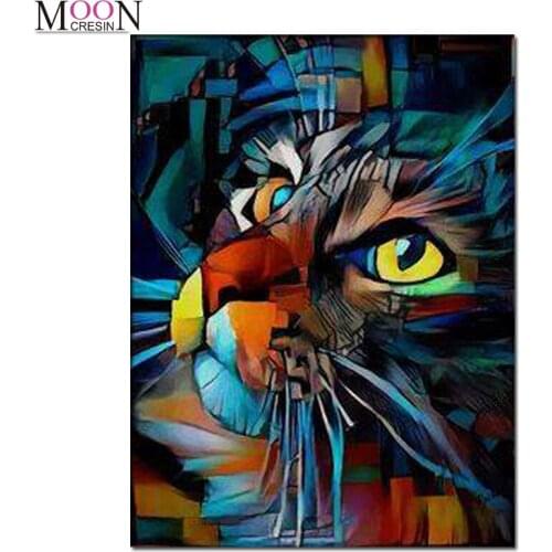 Animal 5D Diy Diamond Painting Cat Embroidery Cross Stitch Mosaic Full Square Round Drill Rhinestones Home Decoration Needlework