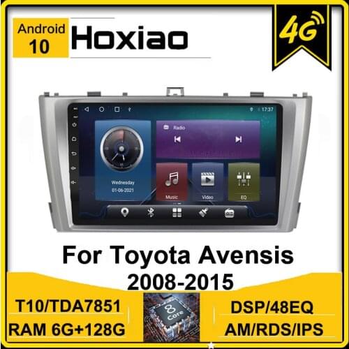 For Toyota Avensis 3 2008 2014 2015 Car Radio 2 din Navigation GPS Android AM RDS 4G No 2din 9'' No DVD Multimedia Video Player