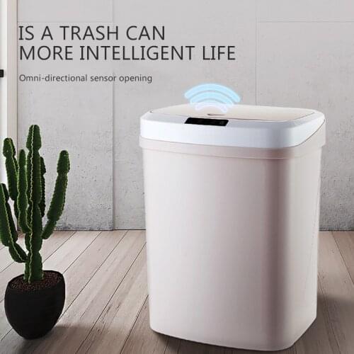 15L Automatic Bucket Rechargeable Intelligent Sensor Trash Can Home Intelligent Automatic Induction Electric Rubbish Trash Can