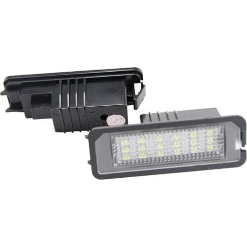 2pcs Automatic Lighting MK5 GTI MK6 Mk7 Golf white xenon led license plate lamp Kit