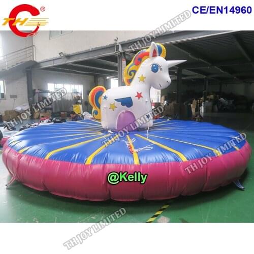 Free air shipping to door interactive inflatable game for sale, unicorn inflatable rodeo bull game, inflatable bull riding game