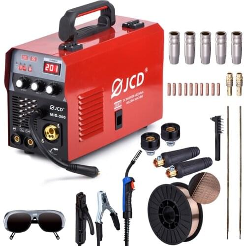 JCD DC IGBT Inverter ARC Welder 200A 220V LCD Digital Adjustable Welder For Home Repair Beginners Welder MMA Welding Machine