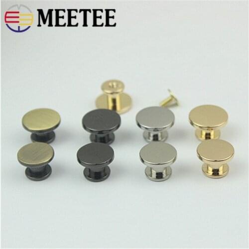 10/20pcs 9.5x13/15mm Bag Round Rivet Nails Screw Hardware Handbag Decorative Studs Metal Buckles Snap Hook DIY Craft BK118