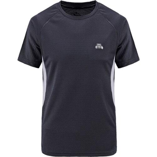 Summer Men Quick Dry T-Shirts Big Size Male Casual Printing Loose High Elastic Bodybuilding Finess Thin Baggy Top Tees CF200