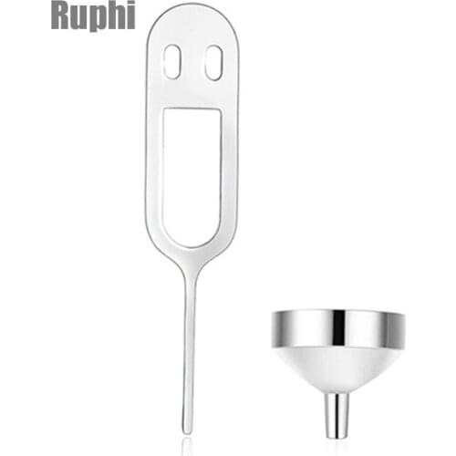 Mini stainless steel funnel for powder perfume Cinerary pets Casket Pendant Necklace Cremation Urn tool