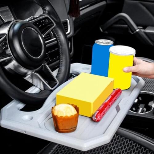 Multifunctional Portable Car Steering Wheel Tray Food Laptop Storage Shelf Table