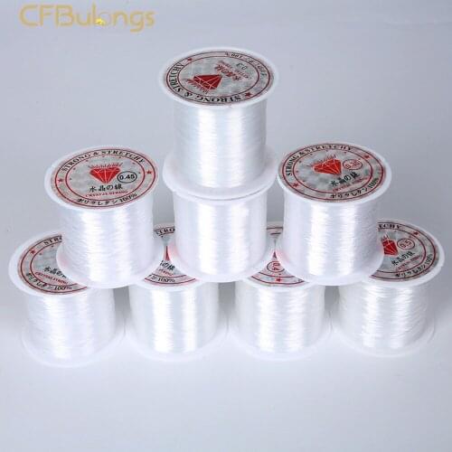 0.2/0.25/0.3/0.35/0.4/0.45/0.5/0.6/0.7/0.8mm 1 Roll Of Transparent Nylon Line Beading Cord Thread For DIY Jewelry