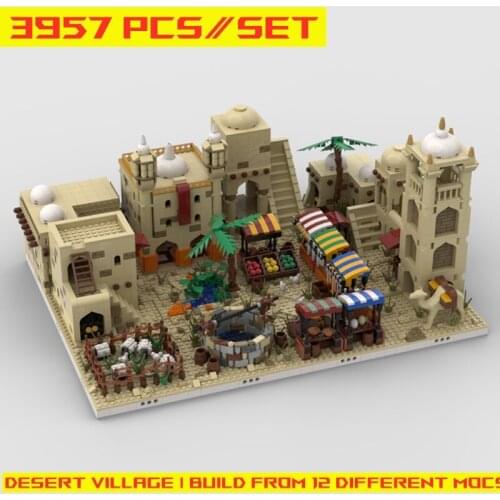 NEW Star Space Wars Desert Village | build from 12 different mocs Fit Technic Bricks Building Block MOC-32630 Toys Children Kid