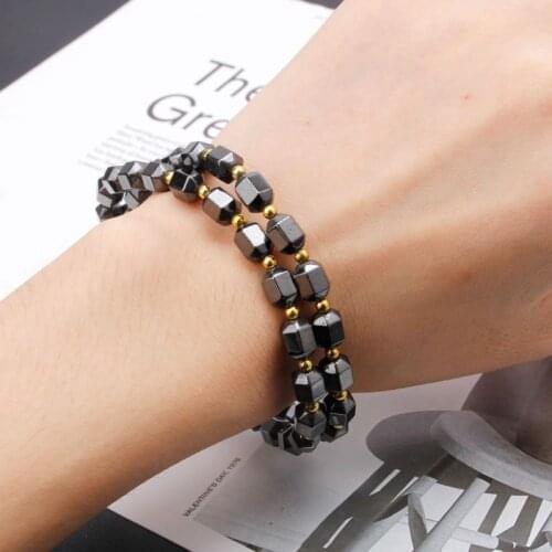 New black hematite magnetic therapy necklace pain relief neck arthritis and shoulder multifunctional magnetic necklace