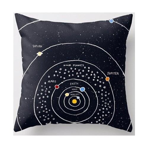 New Arrival Top Fashion Solar System Astrophile Gift Unique Throw Pillow Cases Durable Soft Pillow Sham Pillow Cover