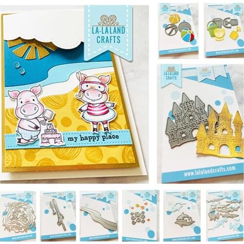 Hourglass Cat Fishing Rod Shark Ball Metal Cutting Dies DIY Card Scrapbook Diary Handmade Decoration Embossing Template 2021 New