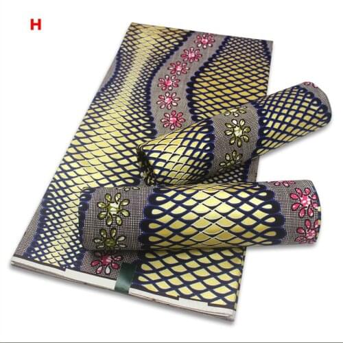 Lastest African Golden Wax Fabrics Cotton Prints Nigerian Rapper Batik Ankara Nice New Coming Veritable Wax Material 6yards 1-7