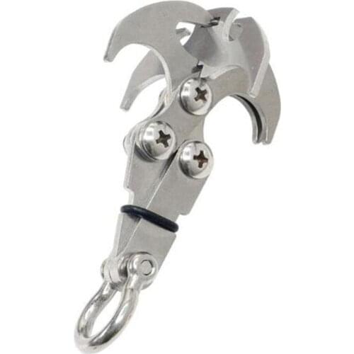 Foldable Survival Grappling Hook for Climbing Claw Multifunctional Stainless Steel Folding Rescue Tool Outdoor Climbing Tools