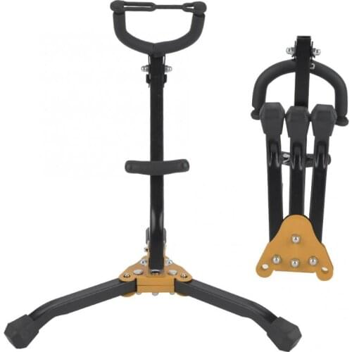 Foldable Sax Stand Support Adjustable Alto Tenor Sax Saxophone Tripod Stand Metal Base Bracket Musical Instrument Holder
