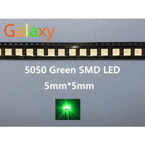 SMD Green PLCC-6 3-CHIPS 9000 MCD Ultra Bright LED High quality light-emitting diodes 5050 Green LED 5050 Diodes 500PCS