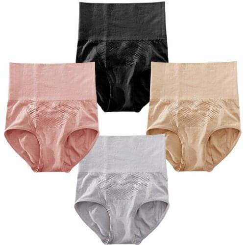 Cotton Underwear Womens Panties Female Honeycomb Underwear High Waist Comfort Underpants Seamless Womens Panties Cotton Briefs