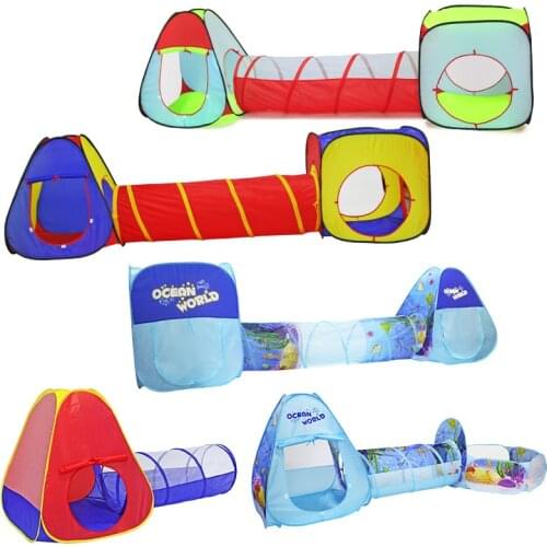 3 In 1 Children Indoor Outdoor Crawling Tunnel Children Outdoor And Indoor Toy Tube Baby Play Crawling Games Access To The Tent