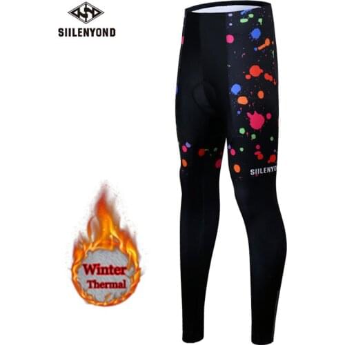 SIILENYOND winter new cashmere cycling pants womens warm cycling clothes womens models