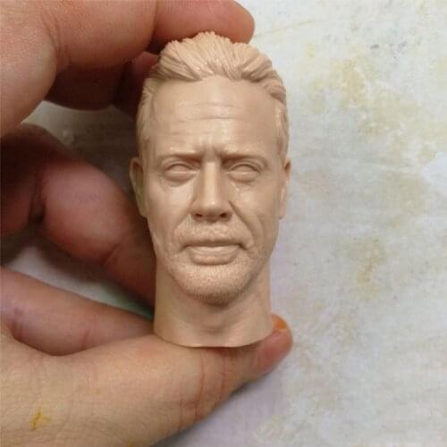 1/6 Scale Negan Head Zombie Sculpture Male Uncolored Prototype Head Sculpture fit For 12'' Action Figure Body for Panting