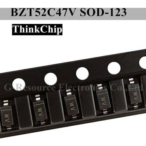 100pcs) BZT52C47V SOD-123 BZT52 47V SOD123 SMD 1206 Voltage Stabilized Diode (Marking WV)