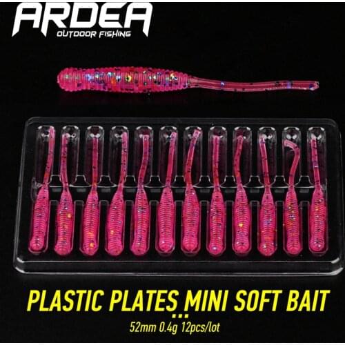 12Pcs Mini soft Lure Straight Tail 52mm 0.4g Artificial Silicone Worm Saltwater Swimbait Wobbler Bait Shrimp Fishing Tackle