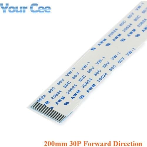 20 pcs 30 Pins Forward Direction 200mm Length 0.5mm Pitch FFC FPC TTL Ribbon Flat Cable Flex For Camera Touchpad Mouse Pad