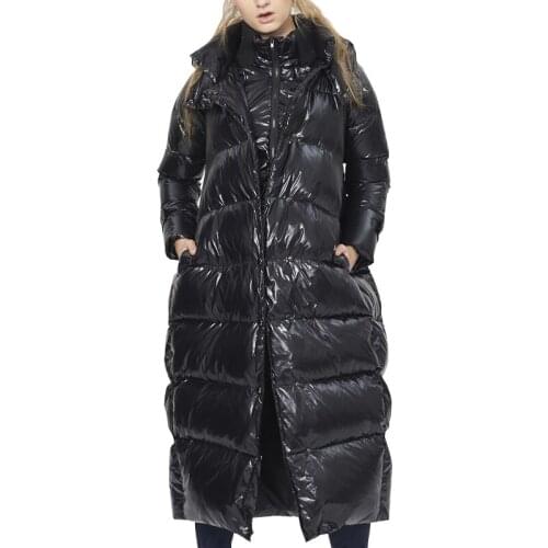 2020 Plus Size 4XL Black Winter Thick Long White Duck Down Hooded Women 5xl Warm Coat Casaco Feminino Parkas