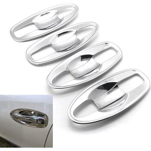 4 Pcs Silver Car Door Handle Bowl Cover ABS Bezel Frame Decoration Accessories For Nissan Rogue X-Trail T32 2014-2019