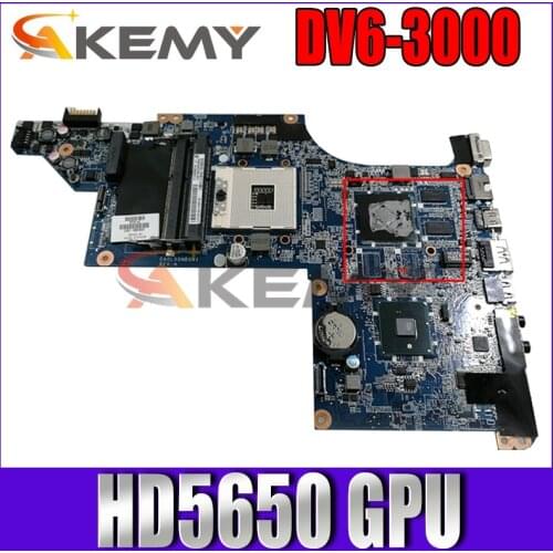 Akemy 615279-001 630279-001 603642-001 For HP Pavilion DV6 DV6-3000 Laptop Motherboard DA0LX6MB6H1 HD5650 GPU Free CPU