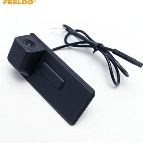 FEELDO Car Color Night Vision Rear View Parking Trunk Handle Camera For Cadillac XTS 2013~present #2767