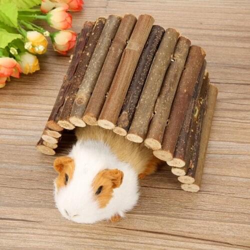 Wooden Bridge Hanging Toys Hamster Flexible Small Animal House Accessories for Hamster Mice Rodents Climbing Toy