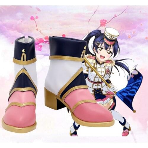 CosplayLove LOVELIVE Love Live! Sonoda Umi White Pink Cosplay Shoes Long Boots Leather Custom Made