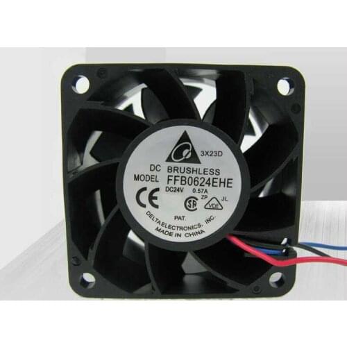 Delta FFB0624EHE 6038 60mm 6cm DC 24V 0.57A server inverter cooling fans axial cooler