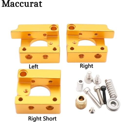 3D Printers Parts Aluminum Alloy Block MK8 Extruder For Makerbot 1.75mm Filament Extrusion Right Left Short Hand Part DIY Kit