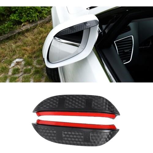 For Audi Q2 Q3 Q5 Q7 Q8 TT Car Side Rearview Mirror Rain Eyebrow Visor ABS Carbon Fiber Sun Shade Rain Snow Guard Accessories