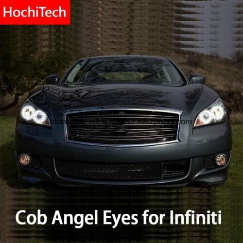 For Infiniti M(Y51) M25L M35hL M35 M37 M56 Q70 COB Led day Light White Halo Cob Led Angel Eyes Ring Error Free Ultra bright