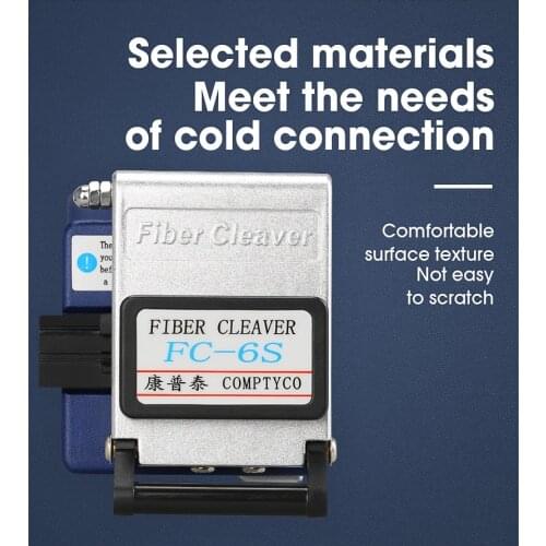 FC 6S fiber cleaver Cold Contact With 12 BladeS FC-6S Metal Material FTTH fiber cable cutter knife cleaver tool