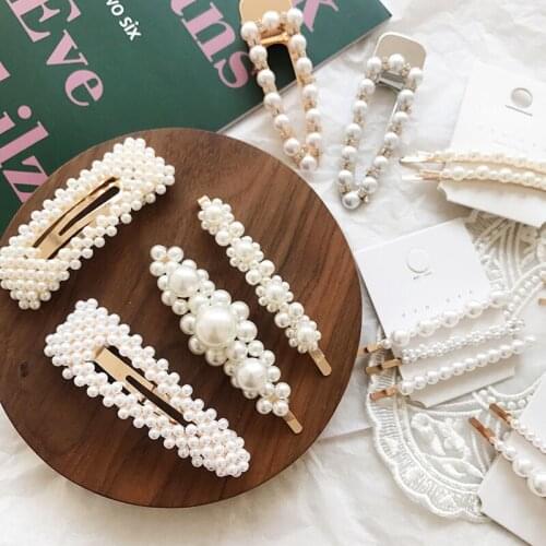 Headdress Pearl Clips Hair Accessories Elegant Joker Adult Side Clips
