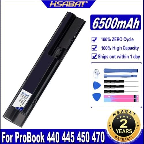 HSABAT 6500mAh 6 Cells Battery for HP ProBook 440 445 450 455 470 G0 G1 HSTNN-W98C HSTNN-W99C HSTNN-YB4J FP06 FP09 Batteries