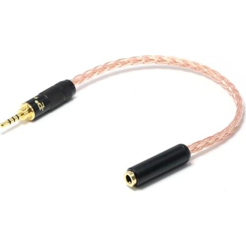 Piece 6N OCC copper 3.5mm TRRS Balanced Male to 3.5mm Stereo Female Earphone Audio Adapter Cable