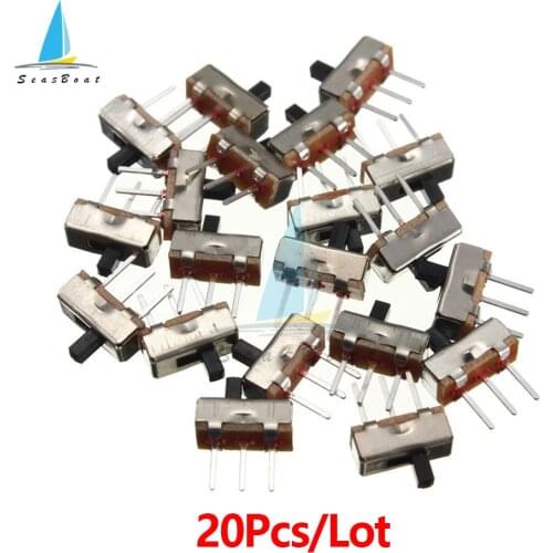 20Pcs SS12D00G Interruptor On-Off Mini Slide Switch 32-bit SPDT1P2T 3-pin PCB Board Toggle Switch DC 50V 0.5A for DIY