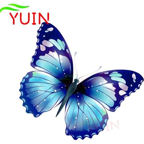 Fashion Car Sticker Funny Butterfly Dream Style Auto Decal PVC Bumper Decoration Accessories Waterproof Sunscreen Decals 14*13cm
