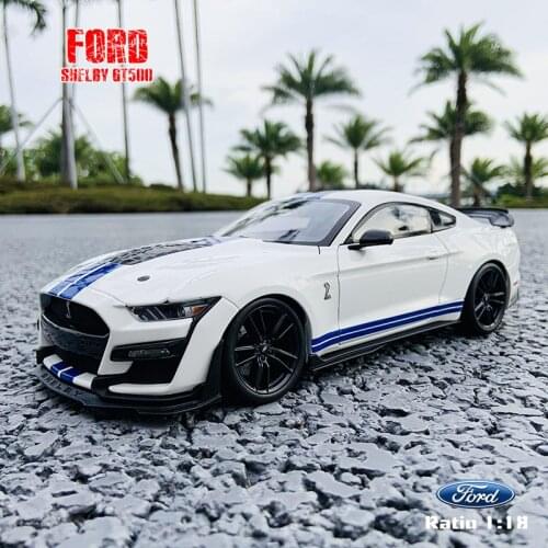 Maisto 1:18 2020 New Ford Shelby GT500 white Alloy Retro Car Model Classic Car Model Car Decoration Collection gift