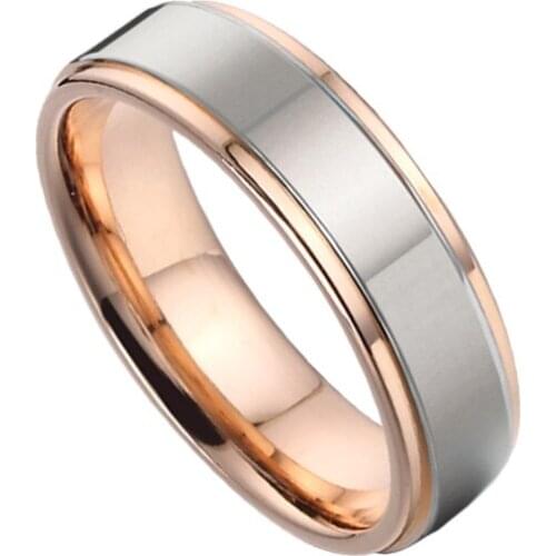 6mm Mens wedding band couple rings for men and women love promise anniversary titanium jewelry stainless steel ring